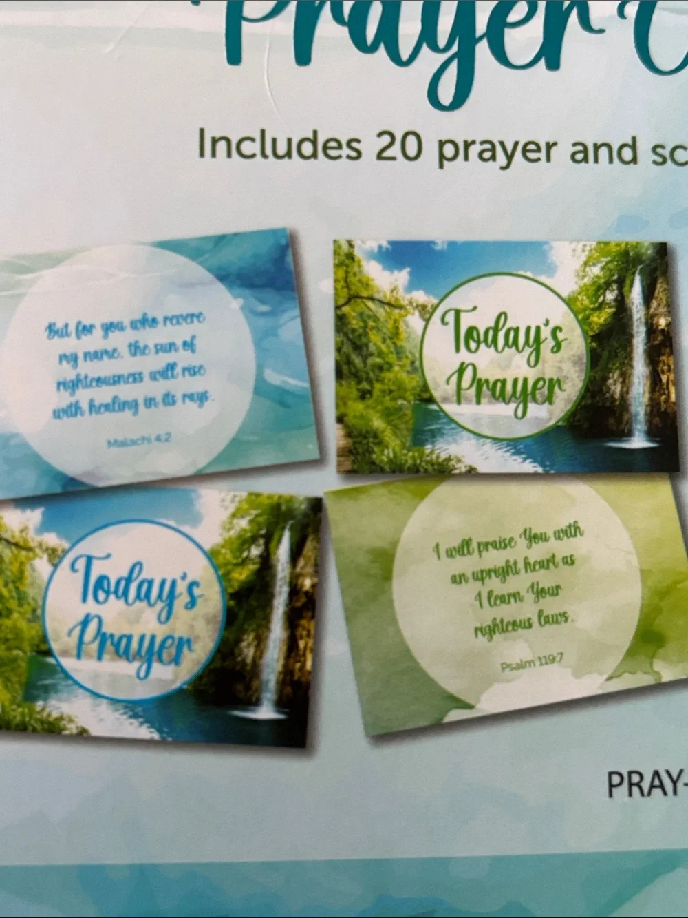 Prayer Cards Box Set - Purple & Blue Floral Designs